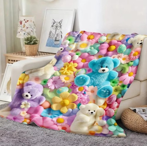 Pastel floral teddy - teddy, bear