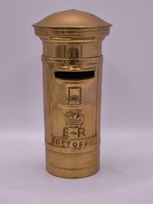 Vintage brass pillar box - vintage, money