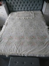 VTG  DORMA HONEYSUCKLE&ROSE FRILLED REVERSIBLE SINGLE DUVET COVER &PILLOWCASE