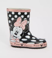 Kids Girls Disney Minnie Mouse Wellies wellington boots UK ( 4 - 12 )