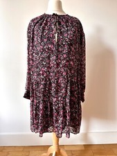 Zara pink floral dress, with a metallic fleck Size XS 8-10 Loose fit Worn once 