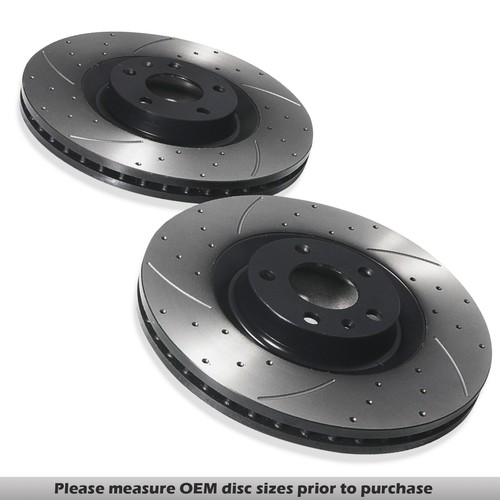 Front drilled grooved 345mm - drilled,
