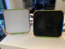 2 X Hape Anything Art Tabletop Studio Whiteboard/Blackboard Kids 3+