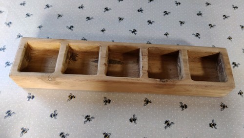 Large wooden candle holder - large,