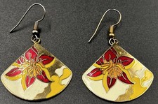 Cloisonne floral Earrings