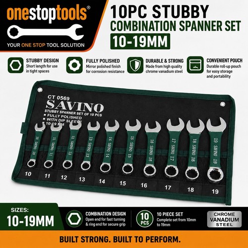 10pc stubby combination - 10pc,