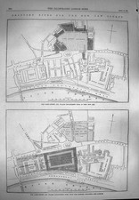 Original Old Antique Print