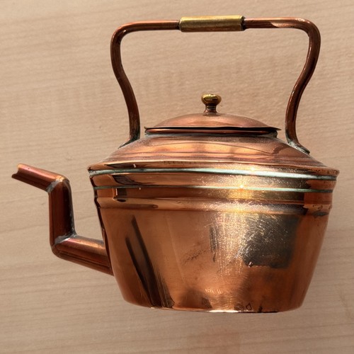 Vintage copper kettle with - copper,