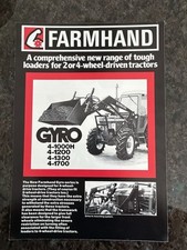 Farmhand Tractor Loader Leaflet.. Gyro .. Classic 1983 Farming Ford Bucket