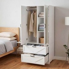 2 Doors Wardrobe with Mirror