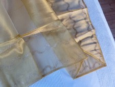 Gold Christmas Tablecloth Sparkling Glitter Gauze Overcloth 140cms Square