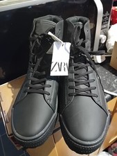 Zara Man Leather Lace Up Leather Boots UK 10 New