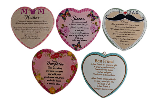 Ceramic heart hanger - ceramic,