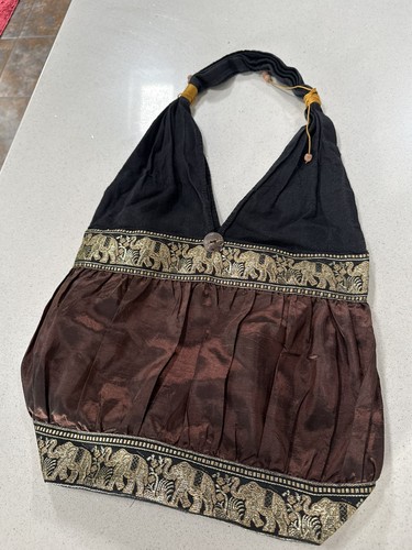 Boho elephant tote bag satin - tote,