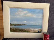 Framed Signed 2008 Oil Painting of St Monans Fife Scotland