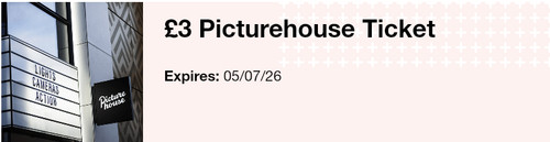Picturehouse adult - 1x, £3