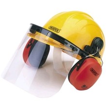 DRAPER Safety Helmet with Ear Muffs and Visor 69933
