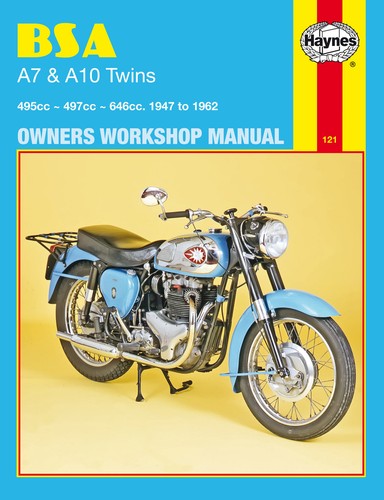 Haynes manual 0121 for bsa - bsa, a7