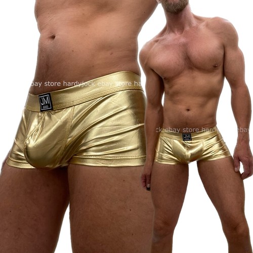 Jockmail mens shiny - gold, pu