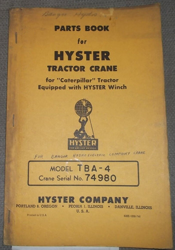 Hyster tba caterpillar - tba-4,