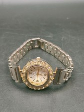 Eric Chevillard Ladies Quartz Wristwatch – Gold-Tone Rhinestone Bezel – Working