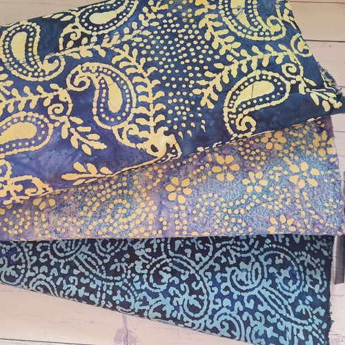 Indigo blue batiks cotton - blue,