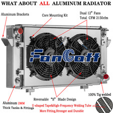 4 Row Radiator Shroud Fan Fit