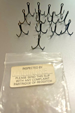 Partridge of Redditch treble hooks black semi barbless size 10 (13 in packet)