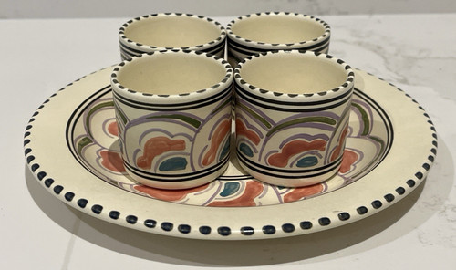 Honiton pottery egg cup set - honiton,