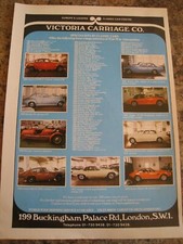 VICTORIA CARRIAGE CO CLASSIC CAR CENTRE 1979 POSTER ADVERT APPROX A4 SIZE FILE 2