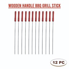 BBQ 12 SKEWERS 30CM METAL