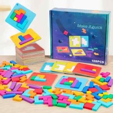 Mixed Educational Wooden Toys. Math, Colour, Shape, Number Tangram Birthday gift