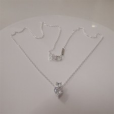  s925 ale pandora silver elevated sparkling heart necklace