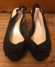 Ladies F&F FLORENCE & FRED Black Slingback Shoes Size 4  EU 37