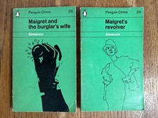 Georges Simenon - Maigret UK Penguin 2 Vol PB Set - Revolver - Burglar's Wife
