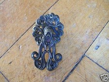 vintage stylish brass draw handle with back plate ! 