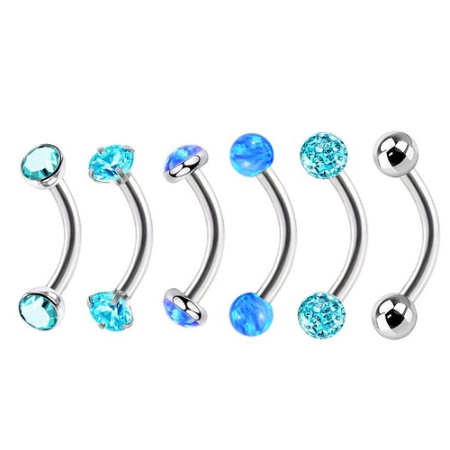 6pc opal crystal steel - opal,