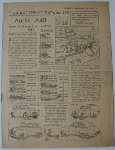 Austin a40 somerset saloon - austin,