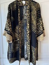 H & M Kimono Black Palm Leopard Print ‘Oversized’ Bloggers Favourite Size Small