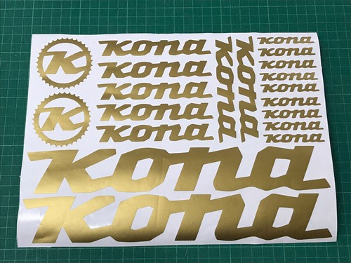 Kona cycling decals stickers - kona,