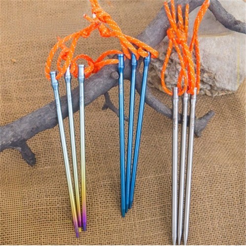 6pc titanium tent peg - titanium,