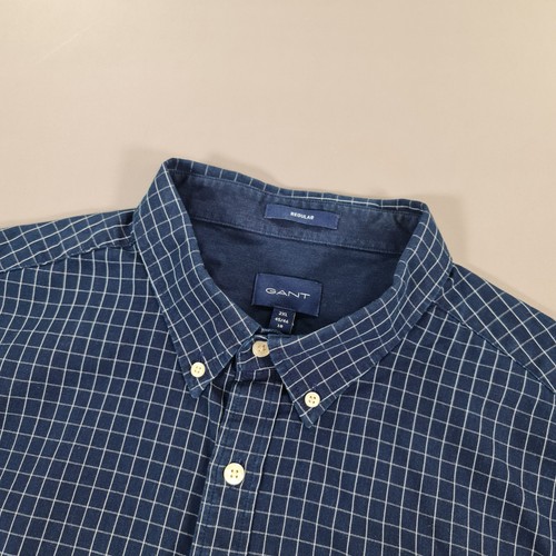 Gant mens shirt navy blue - gant, xxl