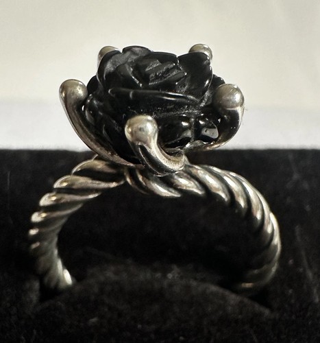 Pandora black onyx rose ring - pandora,