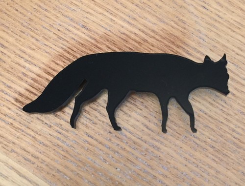 Black fox brooch gift - fox,