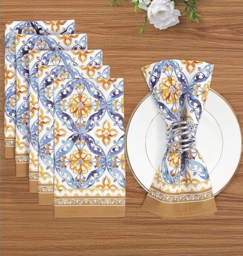 Vintage cotton table napkins - vintage,