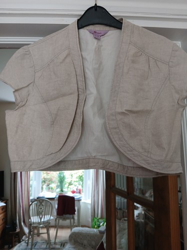 Monsoon beige linen - linen, cropped