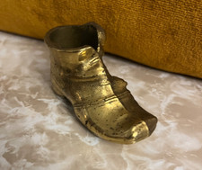 VINTAGE BRASS BOOT MATCH HOLDER