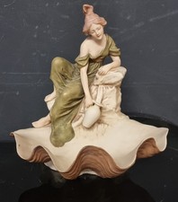 Royal Dux Bohemia Figure of Maiden Collecting Water c.1920