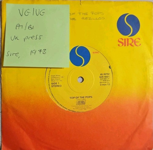Rezillos top the pops vinyl - rezillos,