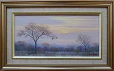 African landscape sunset oil - landscape,